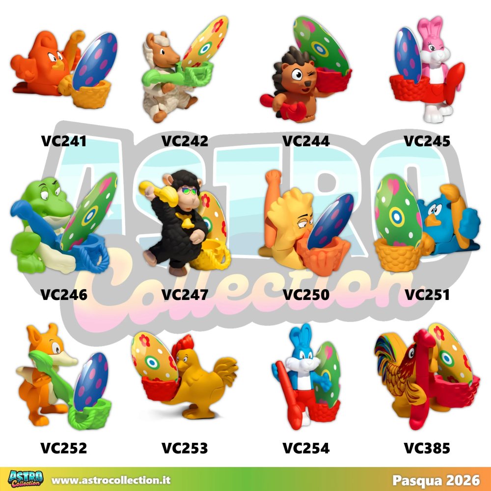 Sorpresine kinder Pasqua 2026: SERIE COMPLETA (12 pz) in vendita