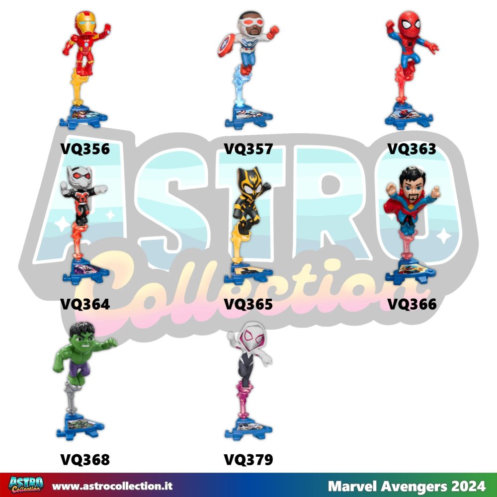 Sorpresine kinder Eroi Marvel 2024: SERIE COMPLETA (8 pz) in vendita