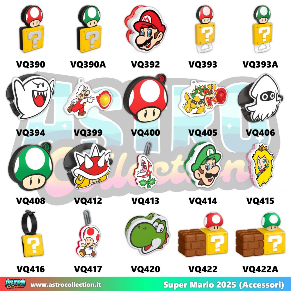 Sorpresine Kinder joy Super Mario 2025: SERIE ACCESSORI (20pz) in vendita