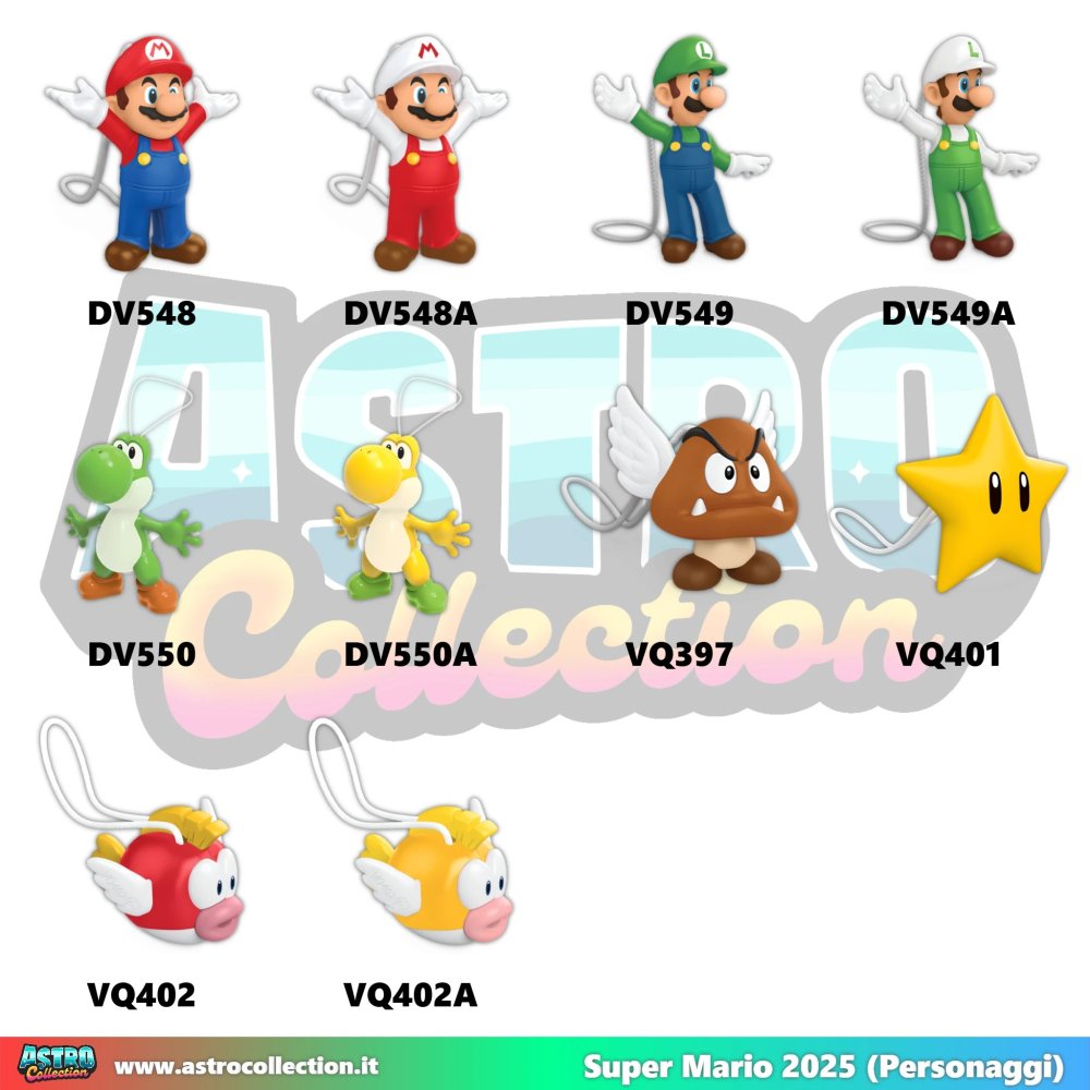 Sorpresine Kinder joy Super Mario 2025: SERIE PERSONAGGI (10pz) in vendita