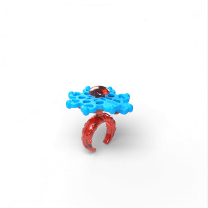 Sorpresine Unicorni 2025: VC159 - Anello fiore azzurro in vendita