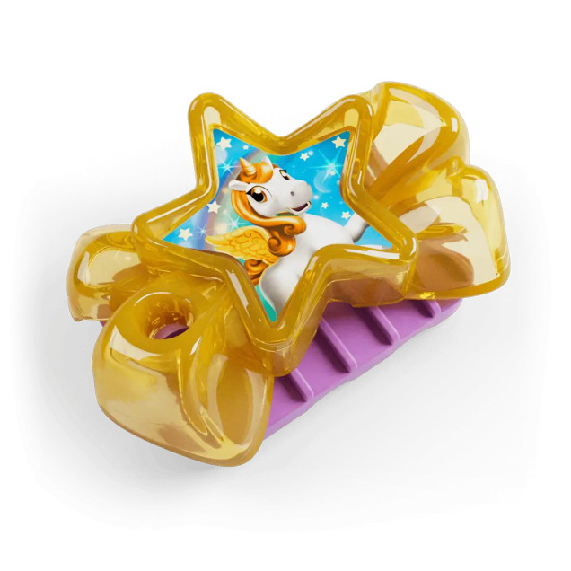 Sorpresine Unicorni 2025: VC164 - Molletta per capelli gialla star in vendita