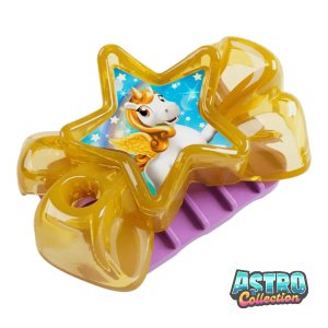 Sorpresine Unicorni 2025: VC164 - Molletta per capelli gialla star in vendita